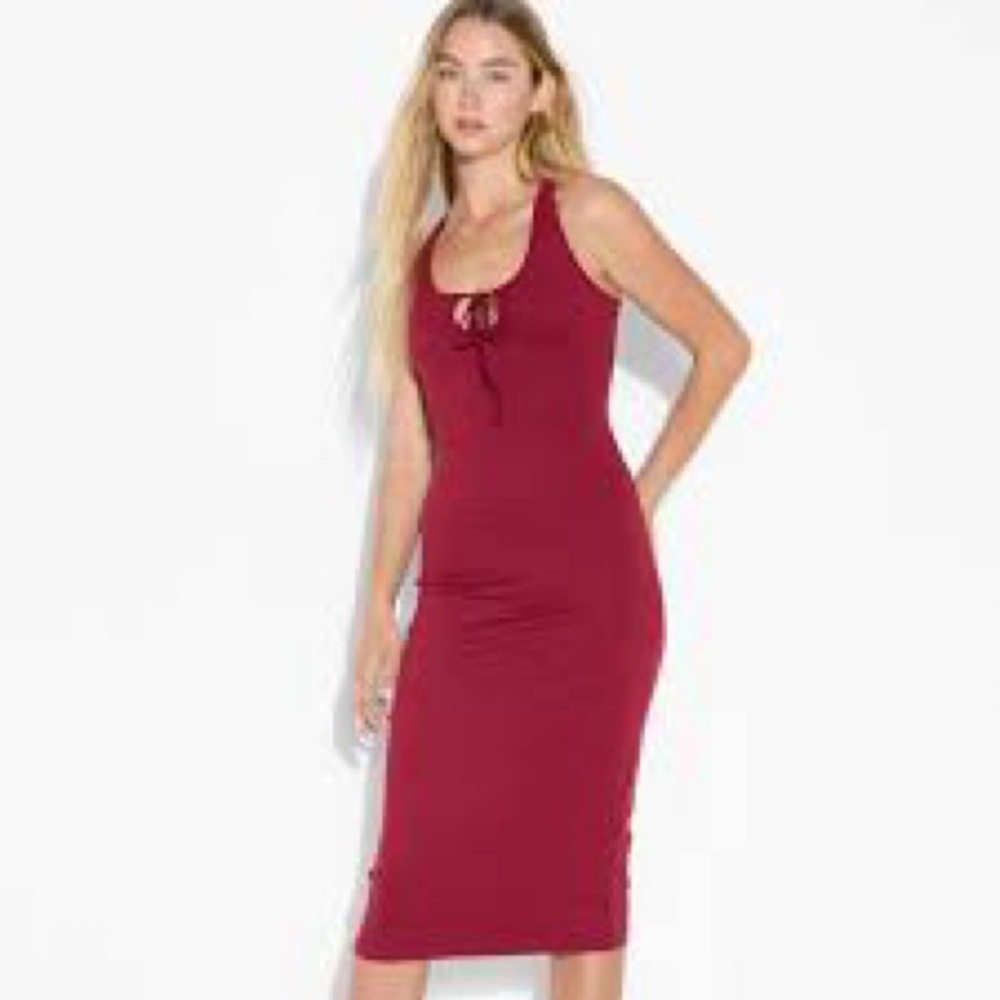Women's ButterBliss Keyhole Racer Back Midi Bodycon Dress - Wild Fable™ Red M